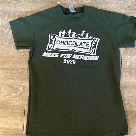 Chocolate Forest Green Graphic Tee Short Sleeve - Picture 1 of 5